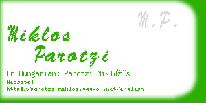 miklos parotzi business card